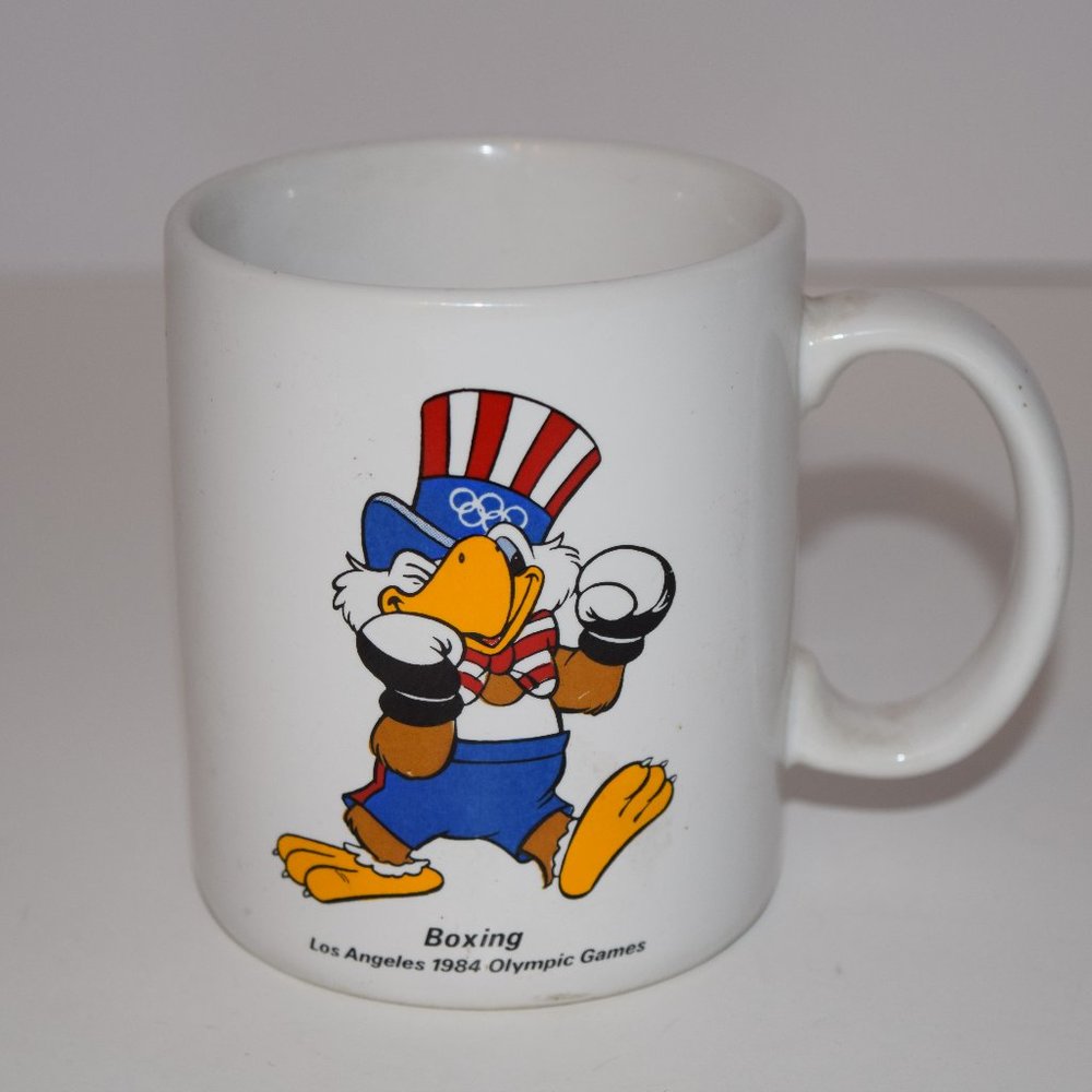 Vintage 1984 Olympics Los Angeles Mug Boxing Eagle